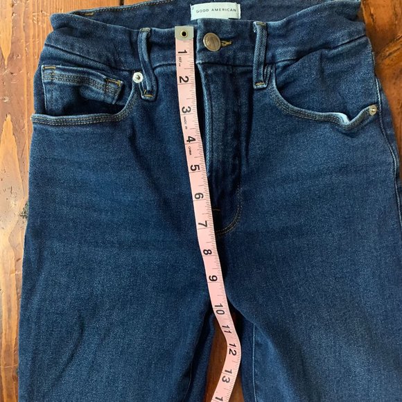 Women's Good American Skinny Fit Stretchy Cotton Classic Chic Blue Jeans 0/25 - Picture 12 of 15